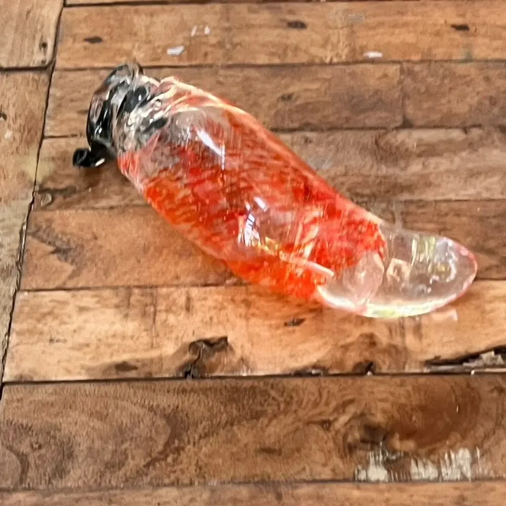 Art Glass Hand Blown Red Chili Pepper 7.5
